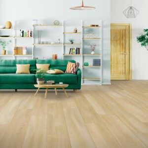 Green Couch on Laminate | Concept Flooring